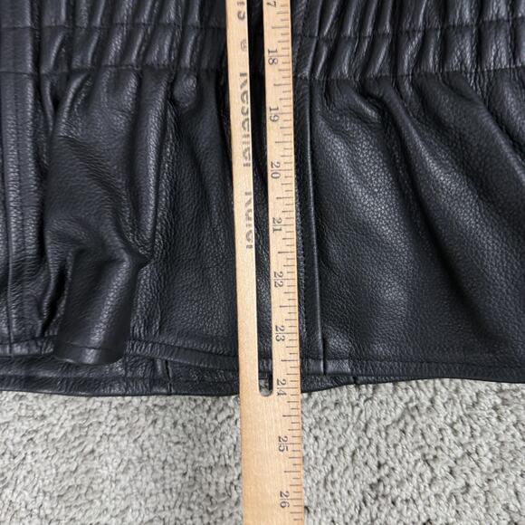 Jim Leather Jacket Womens Large Black Western Bone Bead Biker Motorcycle Zip - Picture 9 of 11